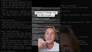 Comment “Design” and I’ll send you the master prompt 👇 Claude + Emergent just killed website