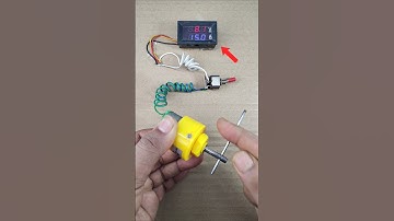 "DIY Hand Crank Generator Using DC Motor – Real-Time Voltage & Current Display!"