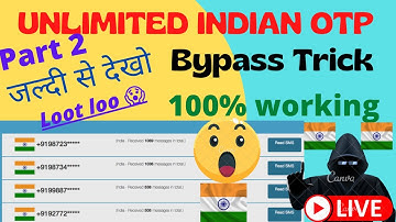 Indian number otp  website | otp bypass Indian number | unlimited otp trick | OTP Bypass #otp