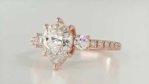 Ring turnable Video Render - Pear Shape