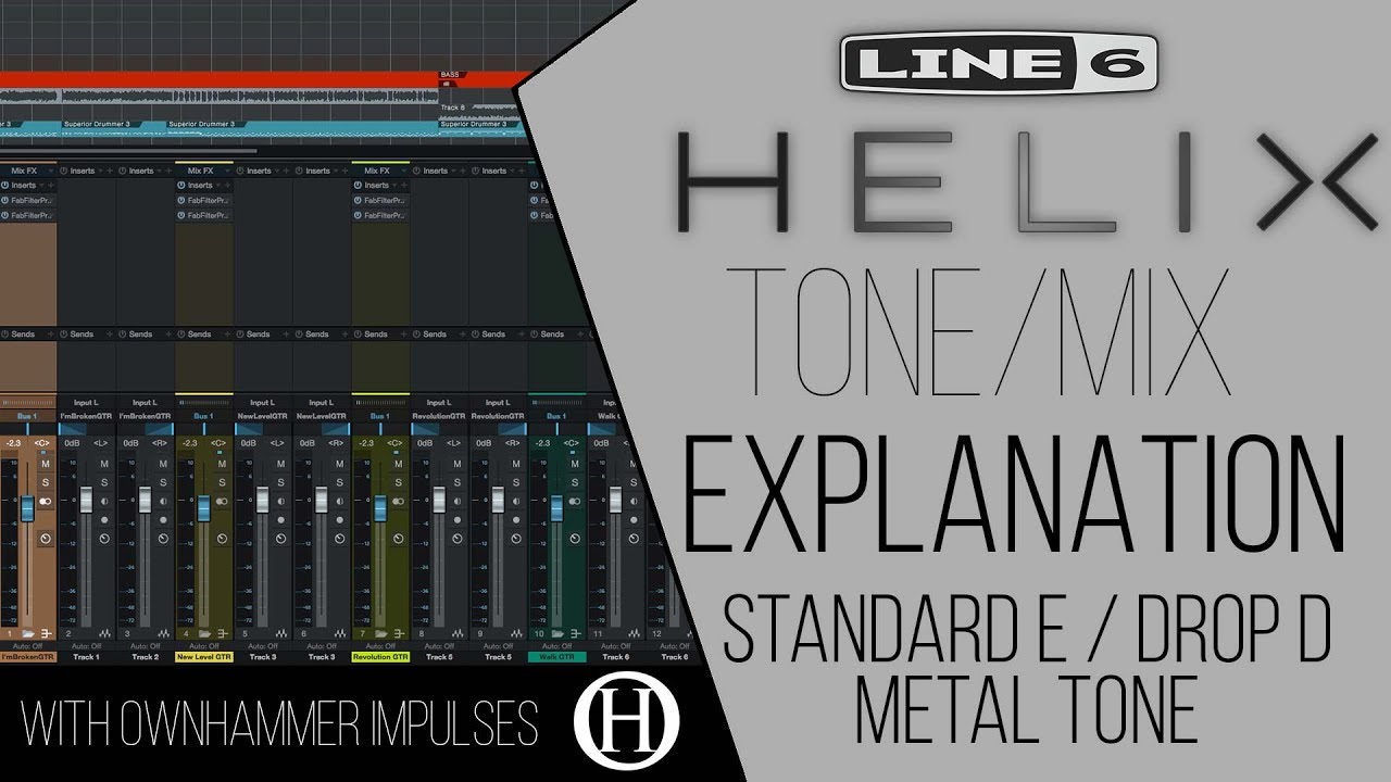 standard e drop d metal tone walkthrough and mix with line 6 helix