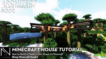 Minecraft: How to Build a Modern Treehouse Tutorial