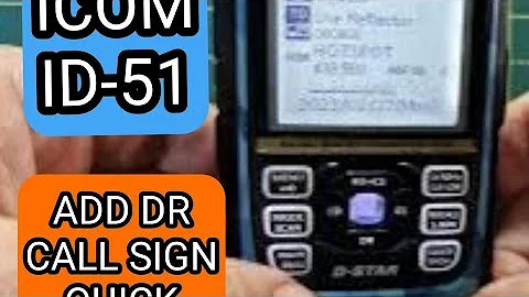 ICOM ID-51, DSTAR, Select User Call sign