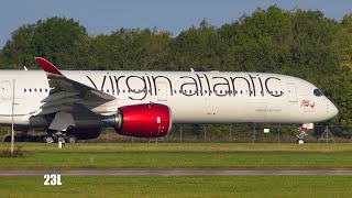 Amazing Landing Virgin Atlantic Airways G-VEVE Airbus A350-1041 VS76 Orlando MCO To Manchester MAN