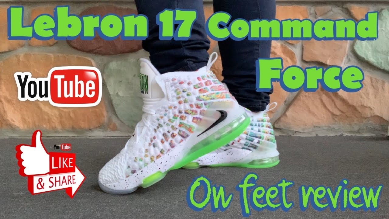 on feet of the LERBRON 17 COMMAND FORCE 