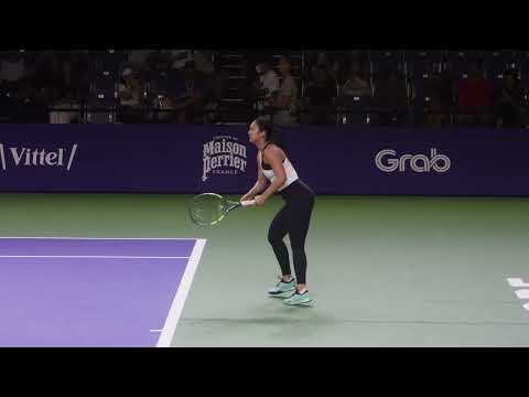 Alex Eala in Practice Ahead of Opening Match at Singapore Tennis Open