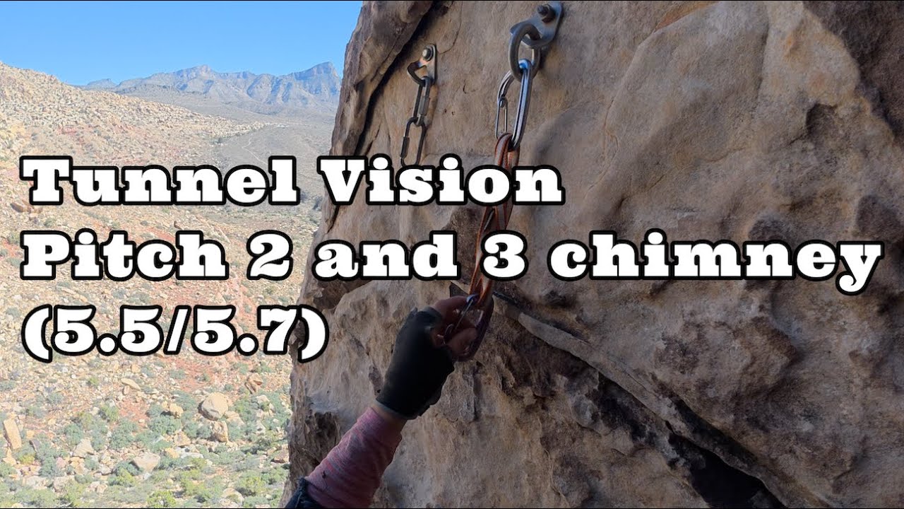 Tunnel Vision 5.7 (pitch 2 & 3) - Climbing Red Rock Canyon, NV
