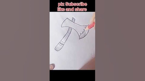how to draw a Axe, #drawing tutorial #shorts #Axe #youtubeuploadvideo
