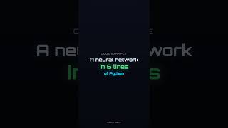 A neural network in 6 lines of Python (no frameworks) #ai #learnai #machinelearning #neuralnetworks