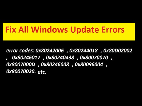 How to fix Windows update errors