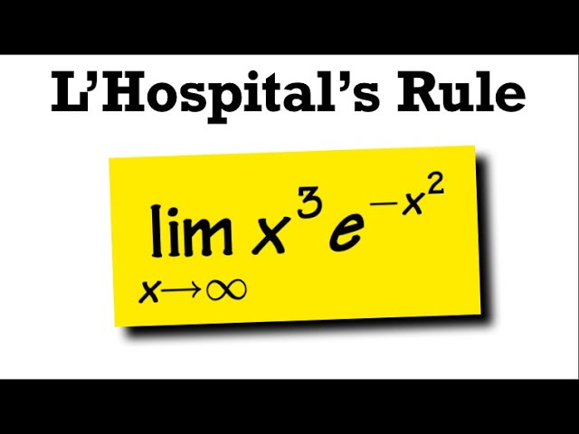 Limit Of X 3 E X 2 As X Goes To Infinity L Hospital S Rule Youtube