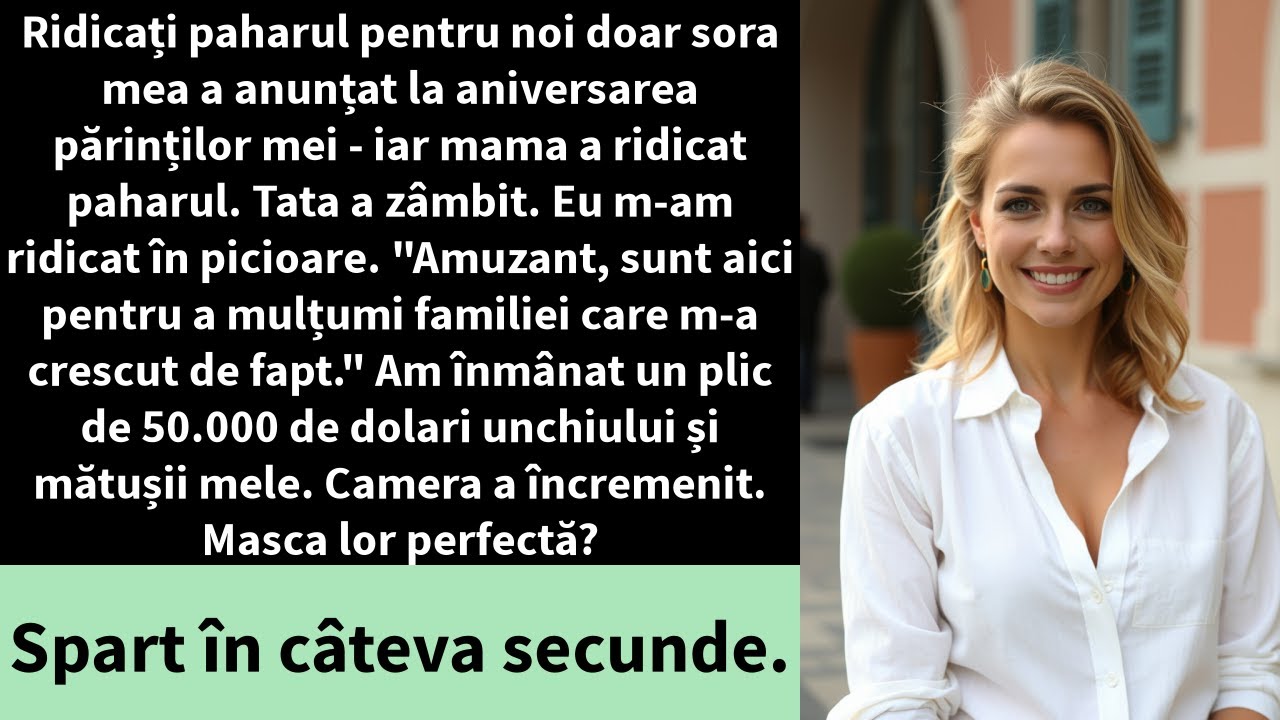 Ridicați paharul pentru noi doar sora mea a anunțat la aniversarea părinților mei -
