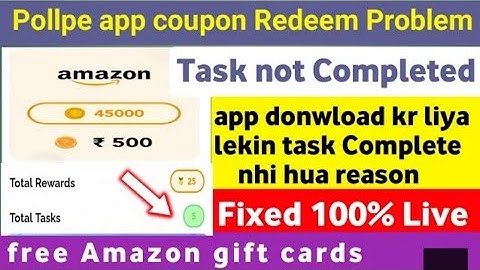 Pollpe App Tast Problem | pollpe task problem | pollpe redeem problem | Aasif Sheikh28