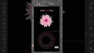 Create a Beautiful Flower Vector in Adobe Illustrator 🌸😮 #shorts