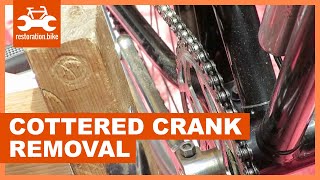 How to remove a cottered crank from a vintage bicycle