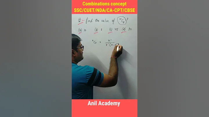 Combinations concept|Finding value of nCr #maths #algebra