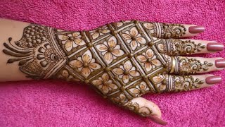 Full Hand Check Pattern Mehndi Design Easy Simple Mehndi Design For Backhand Stylish Mehndi Design
