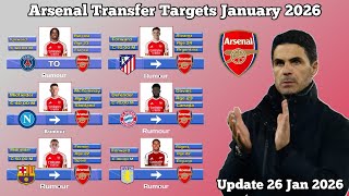 Arsenal Transfer News January 2026 ~ With Julian Alvarez & Barcola ~ Update 26 January 2026