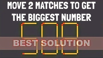 If you can move 2 matches what