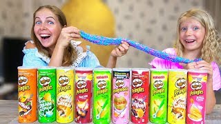 Dad INVENTED THE PRINGLES SLIME CHALLENGE!