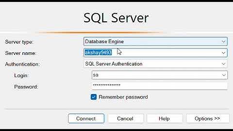 Connecting to SQL Server Management Studio (SSMS)
