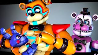 Glamrock Freddy Vs Funtime Freddy... Fnaf Security Breach....