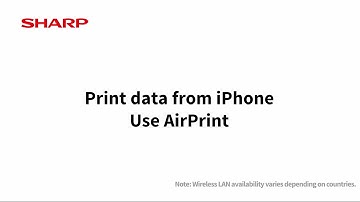 Print Data from iPhone -Use AirPrint: Sharp