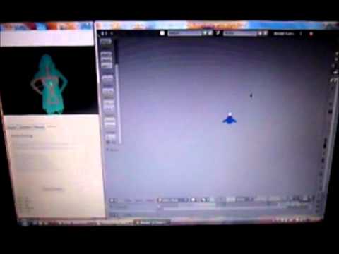 Moving Spaceship in Blender Game Engine with Kinect