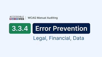 Testing 3.3.4 Error Prevention (Legal, Financial, Data) | Manual WCAG Auditing Tutorial