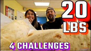 BURRITO BAY ~ DOUBLE CHALLENGE ~ WE SPENT HOW MUCH?! 20 LBS COMBINED