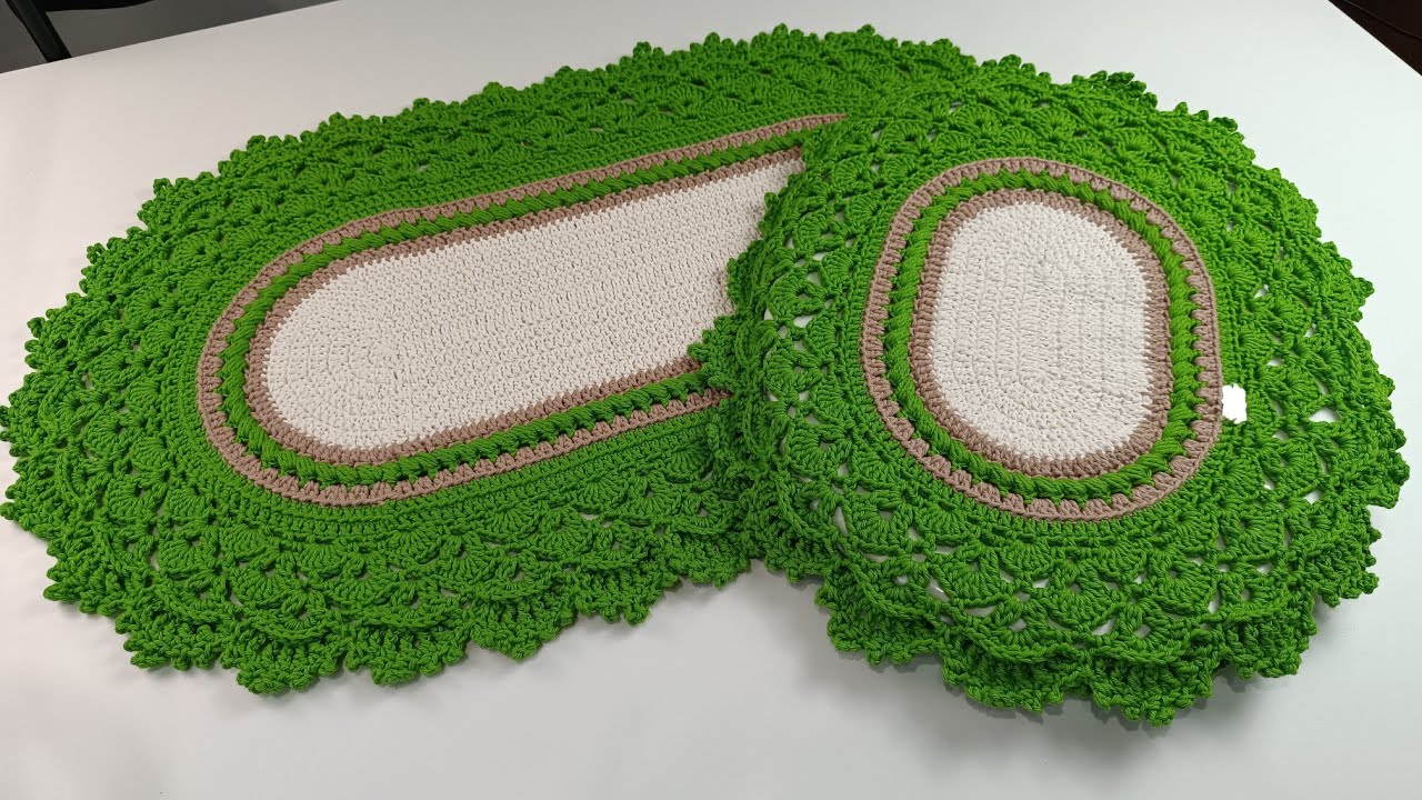 TAMPA DO VASO JOGO DE BANHEIRO IMPERIAL EM CROCHÊ | DELICADEZA E ELEGÂNCIA ✨#Crochê #TapeteDeCrochê