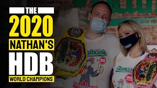 Nathan&#39;s Hot Dog Eating Contest | Joey Chestnut &amp; Miki Sudo New World Records 2020!