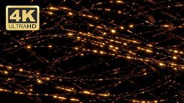 Abstract Background Video - Golden Particles/Strings | Background Loop 4K
