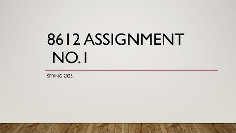 Solved 8612   | Assignment No.1|  | Spring 2025 |  | Aiou Solved Assignment |