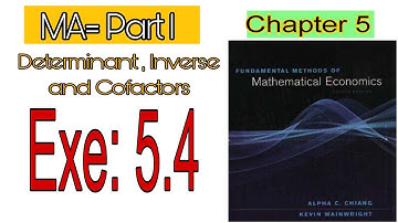 Alpha C. Chiang | Mathematical Economics | Chapter 5 Complete Solutions