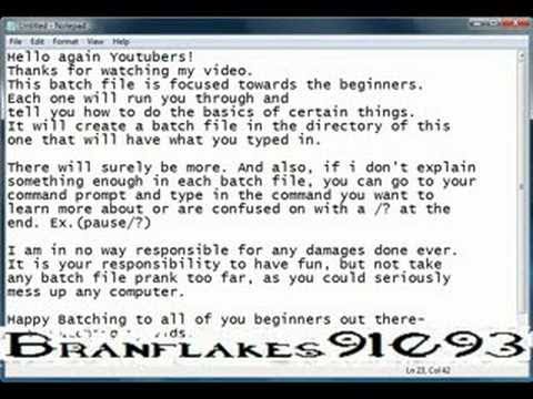 Tutorial2 batch files for beginners-goto command