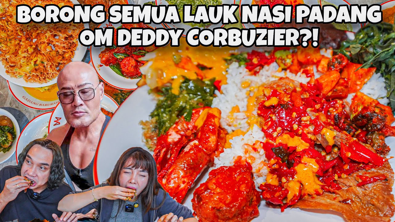 BORONG SEMUA LAUK NASI PADANG OM DEDDY CORBUZIER?! MEWAH BANGET! KEPALA IKAN KAKAP TERENAK