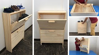 Construye un zapatero de madera | Crea tu propio espacio organizado para zapatos