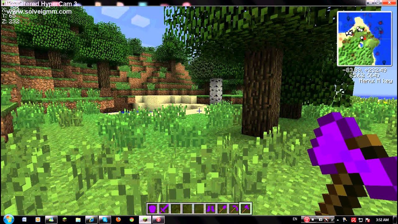 Minecraft texture pack purple - YouTube