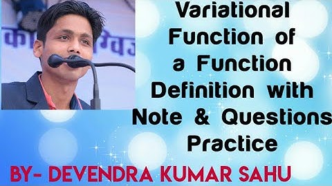 Riemann Integral & Bounded Variation-3(Variational Function of a Function Definition/Question Practi