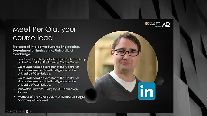 Human–Computer Interaction (HCI) for AI Systems Design Webinar | Meet Prof. Per Ola Kristensson
