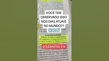 VOCÊ TEM OBSERVADO ISSO NOS DIAS ATUAIS NO MUNDO??#shorts #versiculo #palavradosenhor #injustiça
