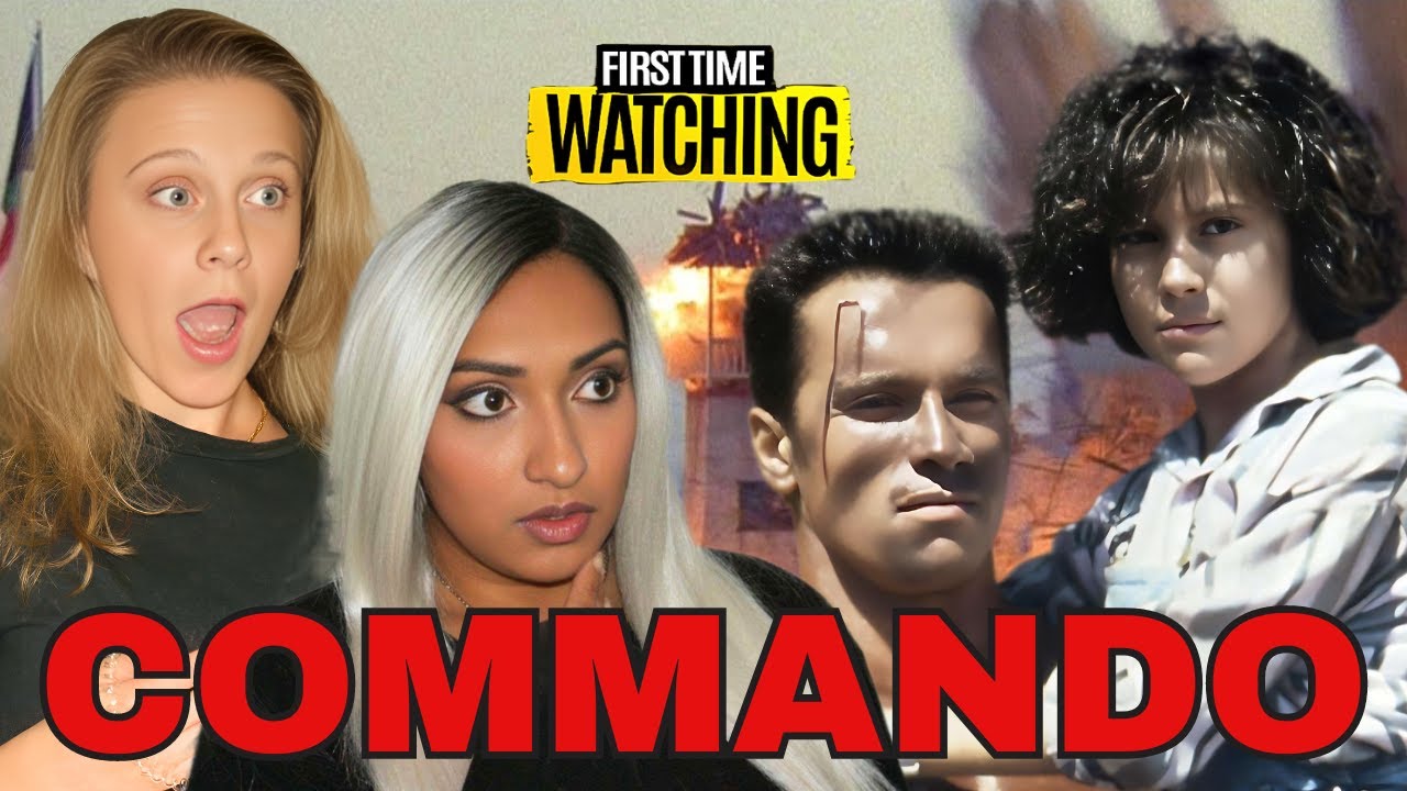 COMMANDO - Abby's first action MOVIE REACTION and COMMENTARY | First Time Watching (1985)