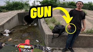 BRO PULLED A GUN FOR RIDING CHILDS MOTORCYCLE!!!