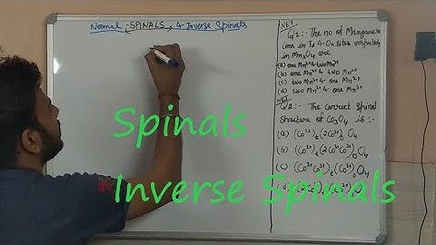 Spinal and Inverse spinal Inorganic Chemistry for CSIR NET JRF, GATE exams.