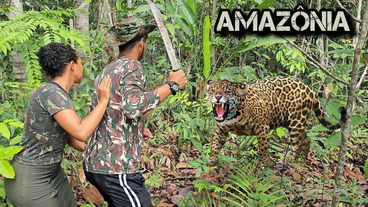 ACAMPAMENTO SELVAGEM, o PIOR ACONTECEU! de cara com a ONÇA PINTADA Acampando e Pescando na Amazônia