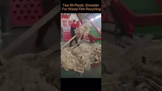 Heavy-Duty Agricultural Film Recycling | Double-Shaft Shredder &amp; Conveyor System 🚜♻️