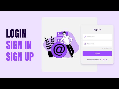 Responsive Login & Registration Form Using HTML CSS And JavaScript | Login Sign In & Sign Up ?