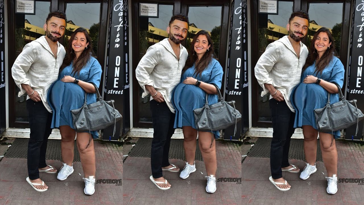 Heavily Pregnant Anushka Sharma flaunting her BIG Baby Bump with Virat