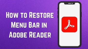 How to Restore Menu Bar in Adobe Reader | Adobe Reader Tools Menu Missing | PDF Toolbar Missing